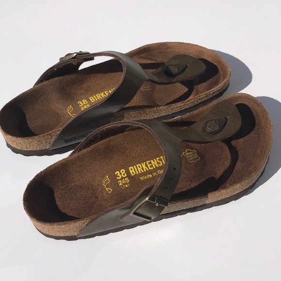 Birkenstock Shoes - Birkenstock Gizeh Birken dark copper metallic 8/38